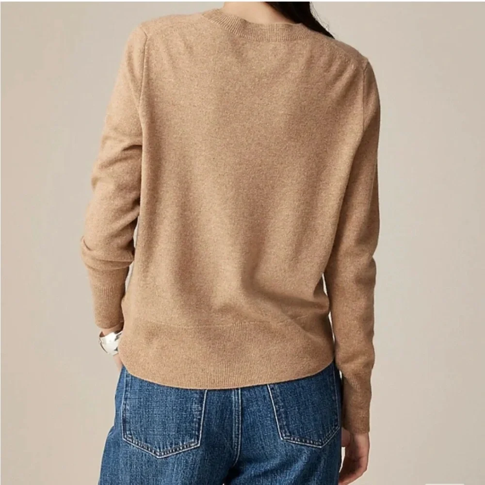 J. CREW Classic Fit Cashmere Sweater in Heather Camel Size S - Picture 2 of 8
